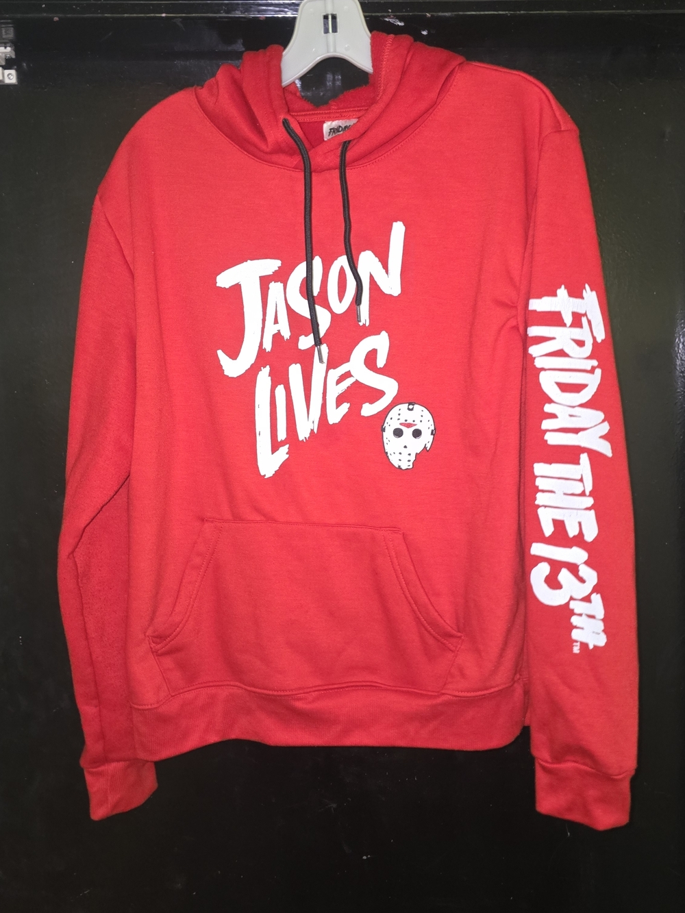 Jason Lives Red Graphic Hoodie - Friday The 13th